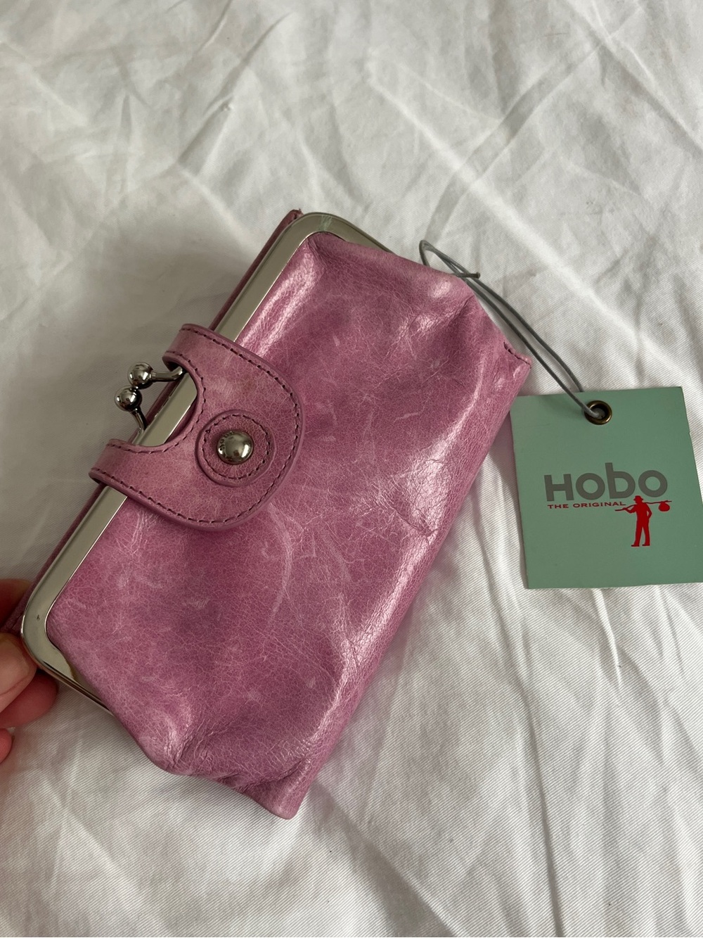 HOBO Lilac Kiss-Lock Wallet Clutch NWT